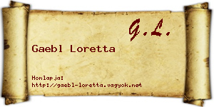 Gaebl Loretta névjegykártya