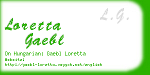 loretta gaebl business card